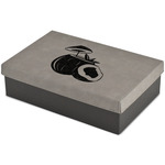 Coconut and Leaves Large Gift Box w/ Engraved Leather Lid