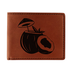 Coconut and Leaves Leatherette Bifold Wallet