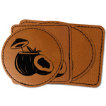 Coconut and Leaves Faux Leather Iron On Patch