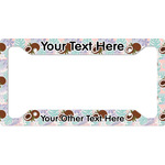 Coconut and Leaves License Plate Frame - Style A (Personalized)