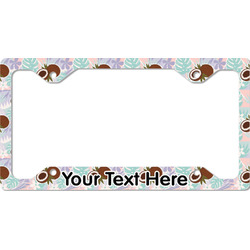 Coconut and Leaves License Plate Frame - Style C (Personalized)