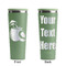 Coconut and Leaves Light Green RTIC Everyday Tumbler - 28 oz. - Front and Back