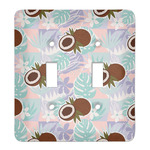 Coconut and Leaves Light Switch Cover (2 Toggle Plate)