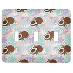 Coconut and Leaves Light Switch Cover (3 Toggle Plate)