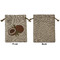 Coconut and Leaves Medium Burlap Gift Bag - Front Approval