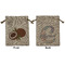 Coconut and Leaves Medium Burlap Gift Bag - Front and Back