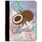 Coconut and Leaves Medium Padfolio - FRONT