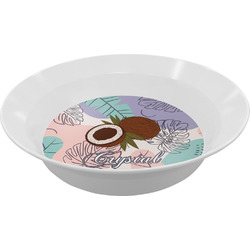 Coconut and Leaves Melamine Bowl - 12 oz (Personalized)