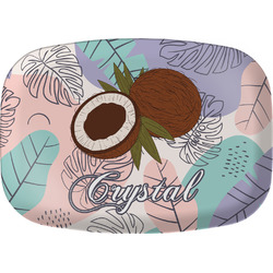Coconut and Leaves Melamine Platter w/ Name or Text