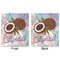 Coconut and Leaves Minky Blanket - 50"x60" - Double Sided - Front & Back