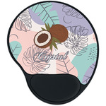 Coconut and Leaves Mouse Pad with Wrist Support