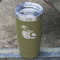 Coconut and Leaves Olive Polar Camel Tumbler - 20oz - Angled