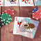 Coconut and Leaves On Table with Poker Chips