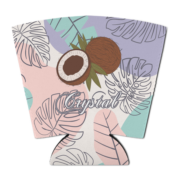 Custom Coconut and Leaves Party Cup Sleeve - with Bottom (Personalized)