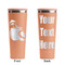 Coconut and Leaves Peach RTIC Everyday Tumbler - 28 oz. - Front and Back