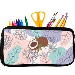 Coconut and Leaves Neoprene Pencil Case (Personalized)