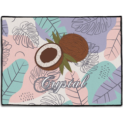Coconut and Leaves Door Mat - 24"x18" w/ Name or Text