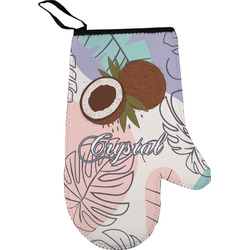Coconut and Leaves Right Oven Mitt w/ Name or Text