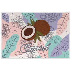 Coconut and Leaves Laminated Placemat w/ Name or Text