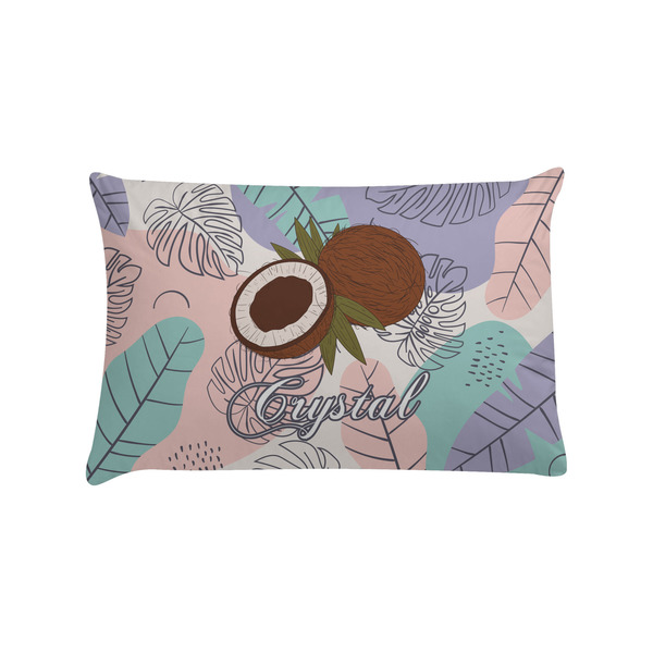 Custom Coconut and Leaves Pillow Case - Standard w/ Name or Text