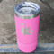 Coconut and Leaves Pink Polar Camel Tumbler - 20oz - Angled