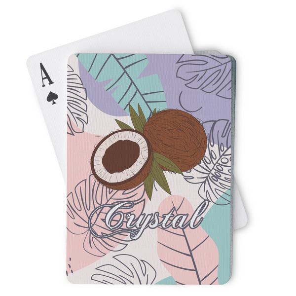 Custom Coconut and Leaves Playing Cards (Personalized)