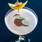 Coconut and Leaves Printed Drink Topper - Large - In Context