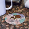 Coconut and Leaves Round Paper Coaster - Front