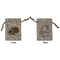 Coconut and Leaves Small Burlap Gift Bag - Front and Back