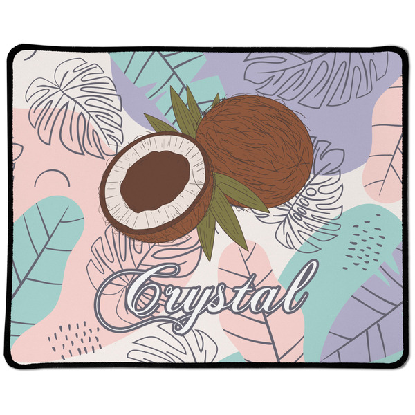 Custom Coconut and Leaves Large Gaming Mouse Pad - 12.5" x 10" (Personalized)