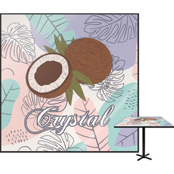 Coconut and Leaves Square Table Top (Personalized)