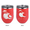 Coconut and Leaves Stainless Wine Tumblers - Coral - Double Sided - Approval