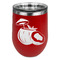 Coconut and Leaves Stainless Wine Tumblers - Red - Double Sided - Front