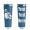 Coconut and Leaves Steel Blue RTIC Everyday Tumbler - 28 oz. - Front and Back