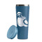 Coconut and Leaves Steel Blue RTIC Everyday Tumbler - 28 oz. - Lid Off