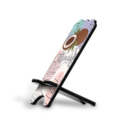 Coconut and Leaves Stylized Cell Phone Stand - Large w/ Name or Text