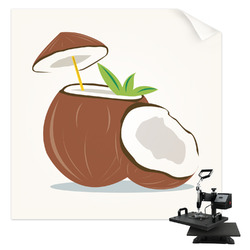 Coconut and Leaves Sublimation Transfer