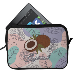 Coconut and Leaves Tablet Case / Sleeve - Small w/ Name or Text