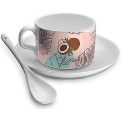 Coconut and Leaves Tea Cup - Single (Personalized)