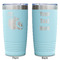 Coconut and Leaves Teal Polar Camel Tumbler - 20oz -Double Sided - Approval