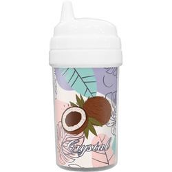 Coconut and Leaves Toddler Sippy Cup (Personalized)