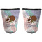 Coconut and Leaves Trash Can Black - Front and Back - Apvl