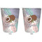 Coconut and Leaves Trash Can White - Front and Back - Apvl