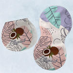 Coconut and Leaves Burp Pads - Velour - Set of 2 w/ Name or Text