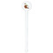 Coconut and Leaves White Plastic 7" Stir Stick - Round - Single Stick