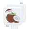 Coconut and Leaves White Plastic Stir Stick - Single Sided - Square - Approval
