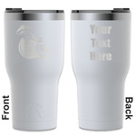 Coconut and Leaves RTIC Tumbler - White - Engraved Front & Back (Personalized)