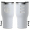 Coconut and Leaves White RTIC Tumbler - Front and Back