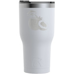 Coconut and Leaves RTIC Tumbler - White - Engraved Front