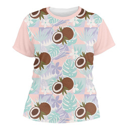 Coconut and Leaves Women's Crew T-Shirt - 2X Large